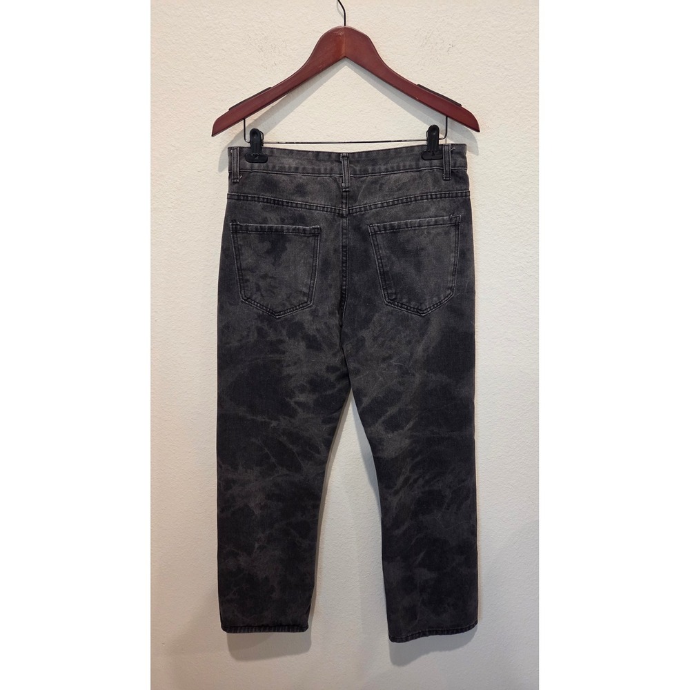 Unbranded Streetwear Graphic Jeans Straight‎ Leg Washed Black Graffiti Waist 32 - Picture 3 of 9
